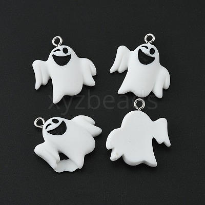 Halloween Themed Opaque Resin Pendants RESI-CJC0006-028C-1