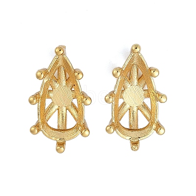 Brass Stud Earring Findings KK-F891-12G-1