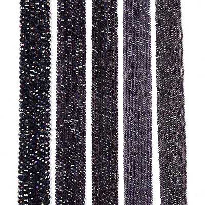 Electroplate Glass Beads Strands X-EGLA-A044-T6mm-B15-1