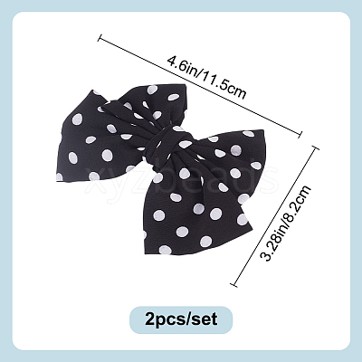 2Pcs Bowknot Polyester Shoe Decoration FIND-DR0001-64B-1