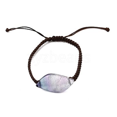 Natural Fluorite Beads Braided Bead Bracelets BJEW-Q070-01F-1