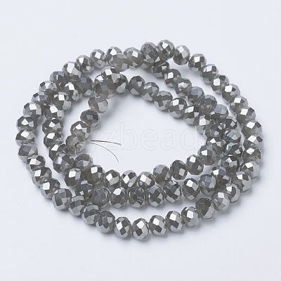 Electroplate Glass Beads Strands EGLA-A034-J6mm-Y01-1