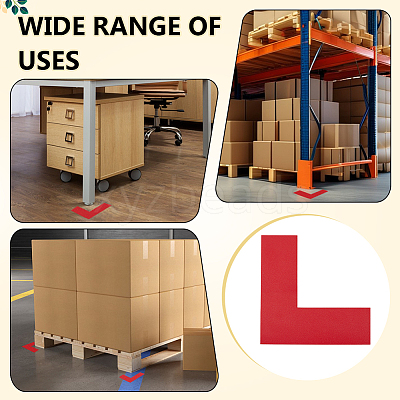 PVC L Shaped Location Marking Corner Sticker DIY-WH0504-919B-1