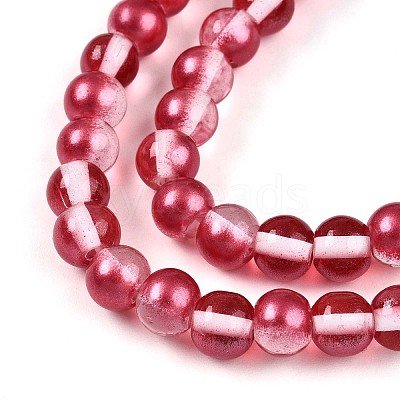 Baking Paint Transparent Glass Beads X1-DGLA-N011-6mm-06-1