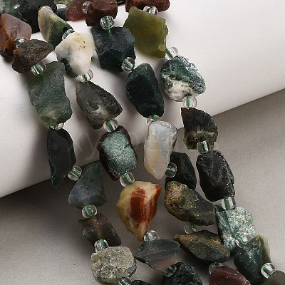 Raw Rough Natural Indian Agate Beads Strands GG-CBA0B77-A10-01-1