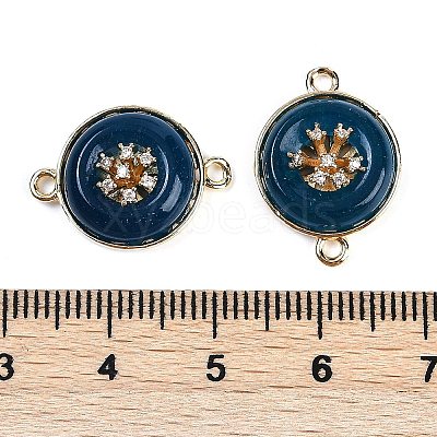 Dyed Natural White Jade Flat Round Links G-I375-08G-01-1