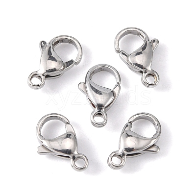 Tarnish Resistant 304 Stainless Steel Lobster Claw Clasps Hand Polished STAS-M262-01-13mm-1