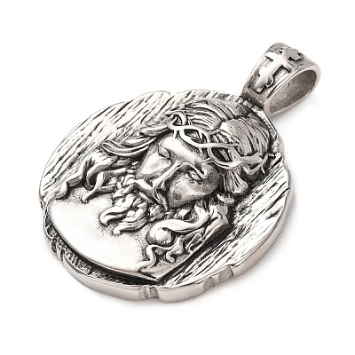 Religion 304 Stainless Steel Pendants STAS-E526-06AS-1