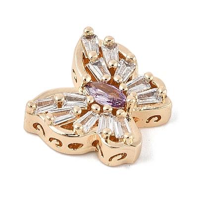 Brass Micro Pave Cubic Zirconia Beads KK-K297-34B-G02-1