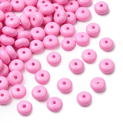 Baking Paint Opaque Glass Beads GLAA-A045-06H-1