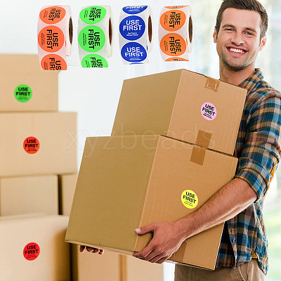 4 Rolls 4 Colors Paper Adhesive Label Stickers STIC-SP0001-12-1