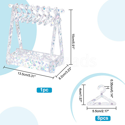 1 Set Transparent Acrylic Earring Display Stands EDIS-PH0001-31-1
