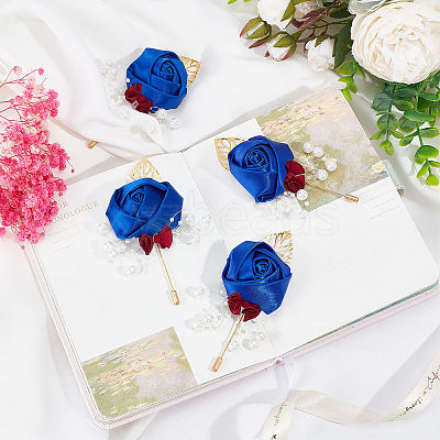 Rose Ribbon Brooch JEWB-WH0010-12A-1