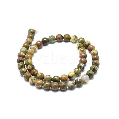 Natural Rhyolite Jasper Beads Strands G-F674-03AB-8mm-1