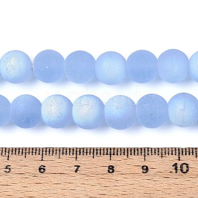 Frosted Transparent Glass Beads Strands LS-GLAA-T032-T10mm-MBB04-1