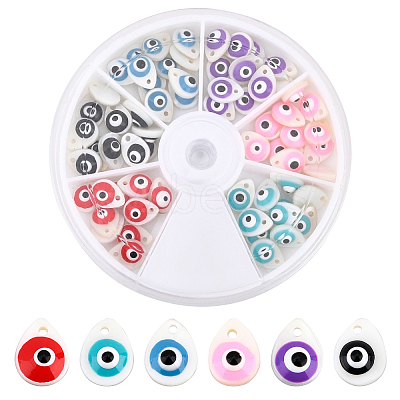 72Pcs 6 Colors Natural Freshwater Shell Charms SHEL-FH0001-15-1