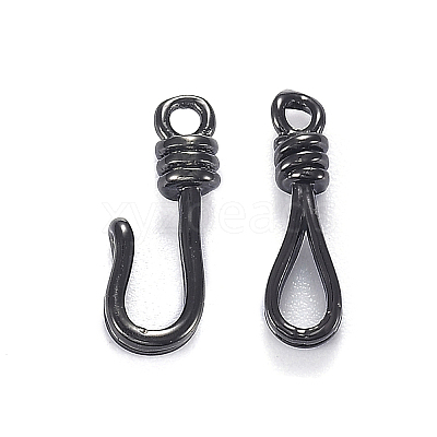 Brass Hook and Eye Clasps KK-F120-016B-1