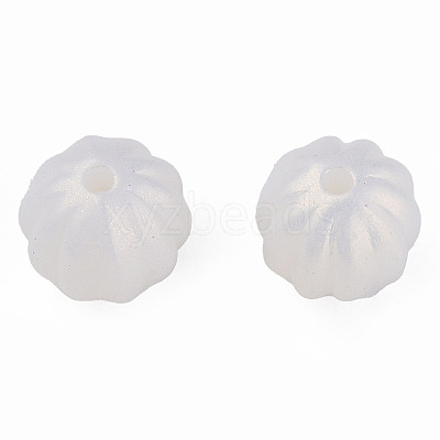 Spray Painted Acrylic Beads LS-MACR-T037-01G-1