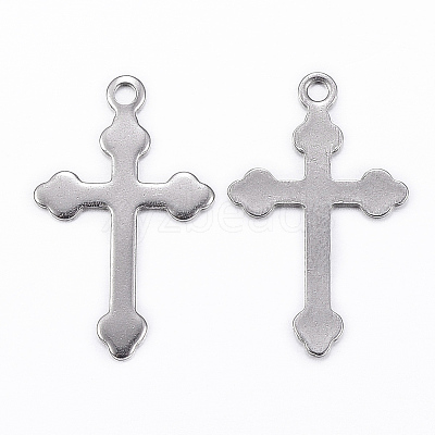 Tarnish Resistant 304 Stainless Steel Cross Pendants STAS-G179-11P-1