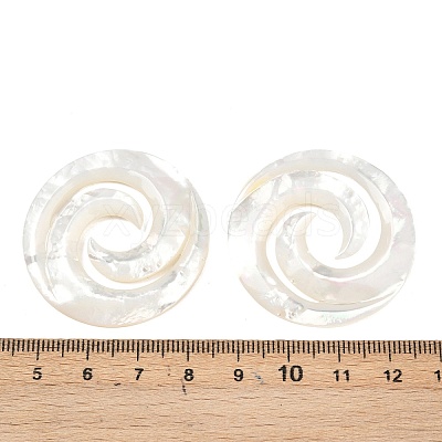 Natural White Shell Cabochons SSHEL-B006-05-1