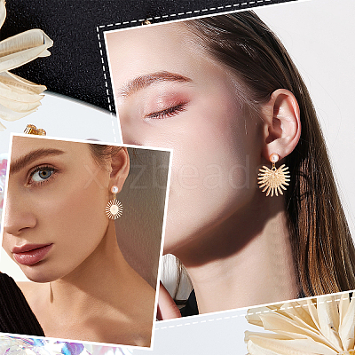 20Pcs Brass Stud Earring Findings KK-BBC0002-38-1