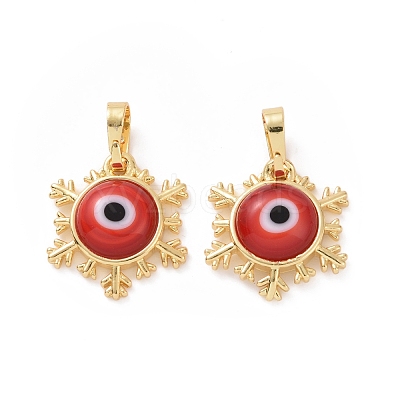Handmade Evil Eye Lampwork Pendants ZIRC-F136-04G-1