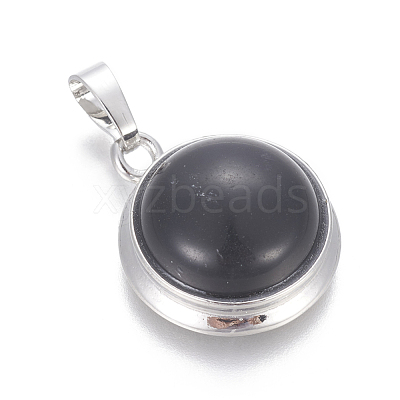 Natural Agate Pendants G-L512-B24-1