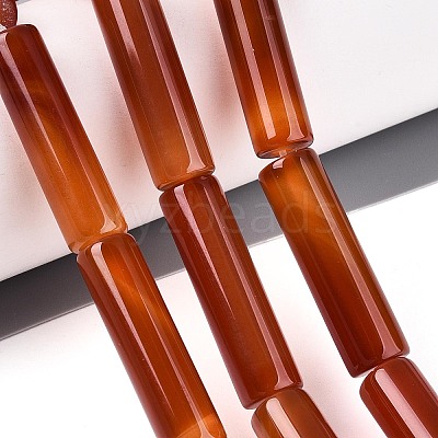 Dyed Natural Red Agate Beads Strands G-T144-30A-01-1