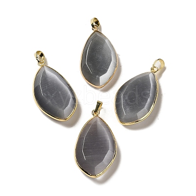 Cat Eye Pendants G-K338-08G-07-1