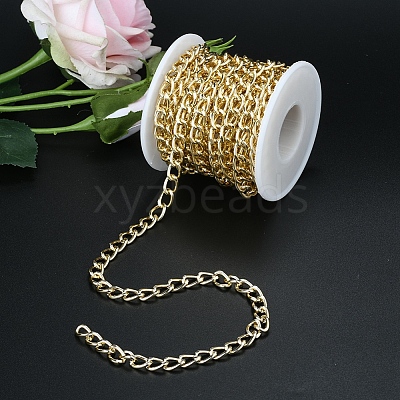 Aluminium Twisted Curb Chains CHA-YW0001-01G-1