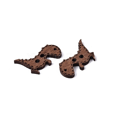 2-Hole Dinosaur Wood Buttons BUTT-Q046-05B-1