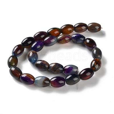 Natural Agate(Dyed & Heated) Beads Strands G-M446-D01-01A-1