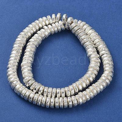 Electroplated Natural Lava Rock Beads Strands G-I360-A03-04-1