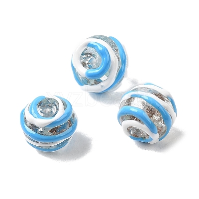 Handmade Gold Sand Enamel Lampwork Beads LAMP-B035-03A-1