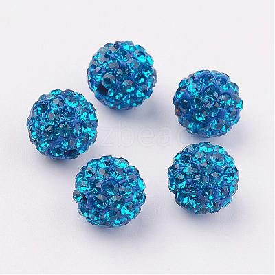 Polymer Clay Rhinestone Beads RB-C1438-10mm-A04-1