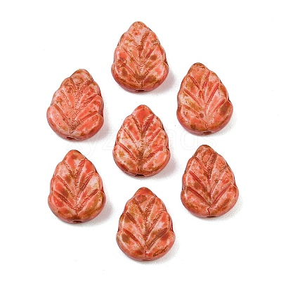 Czech Pressed Glass Beads GLAA-I061-06D-1