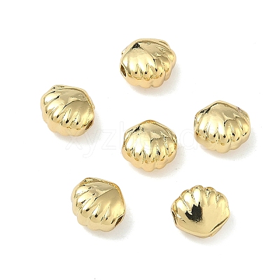 Shell Shape Brass Beads KK-G555-04G-1