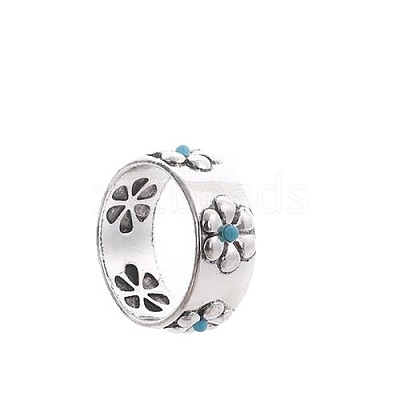 Retro Alloy and Turquoise Finger Rings FS-WGD8EB6-05-1