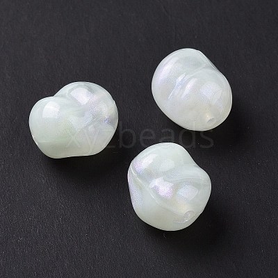 Opaque Acrylic Beads OACR-E015-08G-1