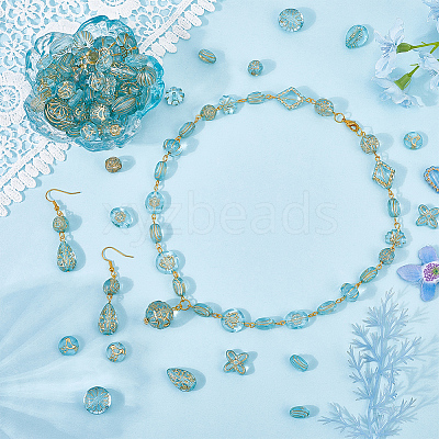 2 Bags Transparent Acrylic Beads MACR-PA0001-17A-1