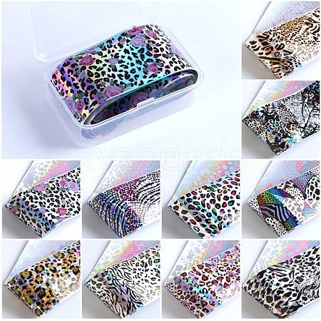 10 Style Transfer Foil Nail Art Stickers MRMJ-F012-04O-1