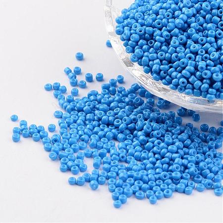 12/0 1.5~2mm Baking Paint Glass Seed Beads Loose Spacer Beads X-SEED-S001-K17-1