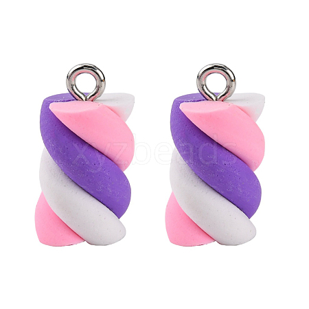 Handmade Polymer Clay Charms CLAY-T016-83G-1