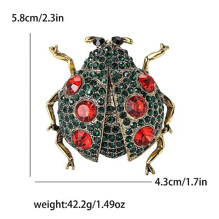 Alloy Rhinestone Brooch for Backpack Clothes PW-WG27B6F-01-1