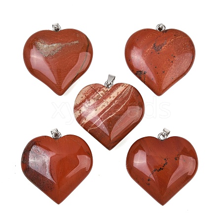 Natural Red Jasper Pendants GG-K002-04V-1