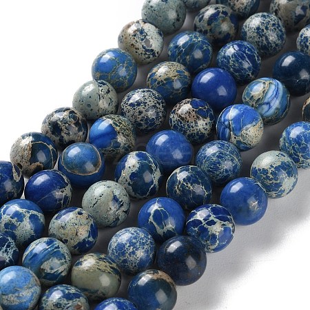 Dyed Natural Regalite/Imperial Jasper/Sea Sediment Jasper Beads Strands G-B124-C01-05-1