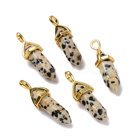 Natural Dalmatian Jasper Pointed Pendants G-K329-49G-1