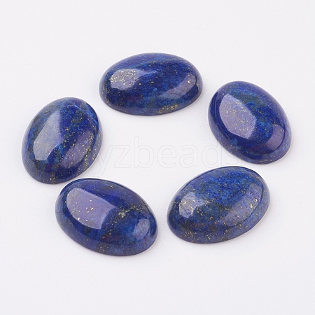 Natural Lapis Lazuli Flat Back Cabochons X-G-G741-30x40mm-15-1