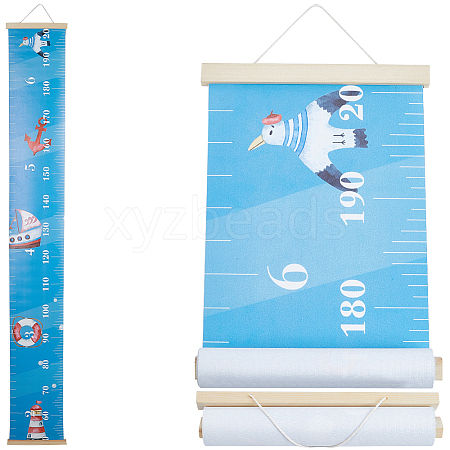 Ocean Theme Removable Height Chart for Kids AJEW-WH0165-69A-1
