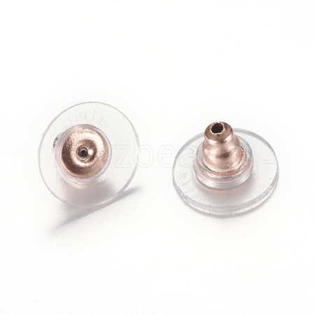 304 Stainless Steel Bullet Clutch Earring Backs X-STAS-T004-10RG-1